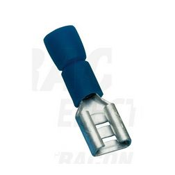 Csúszósaru 20,8mm hüvely részlegesen szigetelt 32A kék lapos 4,8x0,8 mm réz 1,5-4mm2 TRACON - KCSH5