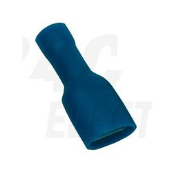 Csúszósaru 21,7mm hüvely teljesen szigetelt 32A kék lapos 6,3x0,8 mm réz 1,5-4mm2 TRACON - KTCSH6