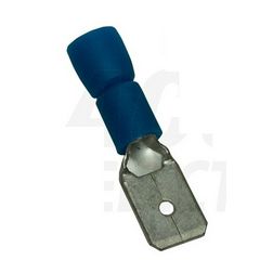 Csúszósaru 22,2mm dugó részlegesen szigetelt 32A kék lapos 6,3x0,8 mm réz 1,5-4mm2 TRACON - KCS6