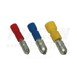 Csúszósaru 22,6mm csúszó dugó részlegesen szigetelt 24A piros hengeres 4 mm réz TRACON - PH4