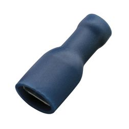 Csúszósaru 22mm hüvely teljesen szigetelt kék lapos 6,3x0,8 mm sárgaréz 1.5-2,5mm2 Haupa - 260416