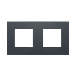 Dahlia keret 2-es vízszintes és függőleges műanyag antracit kezeletlen fényes GEWISS - GW35902AN