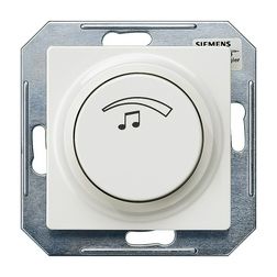 Delta hangerőszabályzó betét teljes fedéllel 3W címketartó nélkül titánfehér SIEMENS - 5TG4815