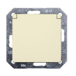 Delta I-System 162 dugalj elektrofehér földelt csapófedéllel krém IP20 süllyesztett rugós SIEMENS - 5UB1907