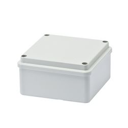 Doboz falonkívüli d29 fém csavarral műanyag 109mm x 109mm-hossz 58mm IP56 szürke 44CE GEWISS - GW44204