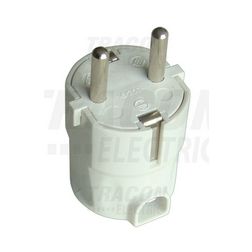 Dugvilla 2P+F 16A pipa 250V fehér műanyag csavaros IP20 TRACON - TCSDO