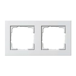 E2 keret 2-es vízszintes és függőleges műanyag fehér matt GIRA - 021222