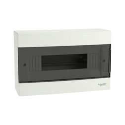 Kiselosztó PE/N-sínnel 1x 12M falonkívüli fehér IP40 átlátszó teli ajtó EASY9 EU Schneider - EZ9EUC112