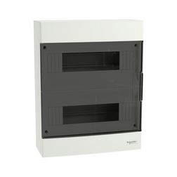 Kiselosztó PE/N-sínnel 2x 12M falonkívüli fehér IP40 átlátszó teli ajtó EASY9 EU Schneider - EZ9EUC212