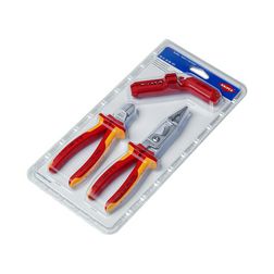 Elektromos szerelőkészlet kábelcsupaszoló/oldalcsípő-/szerelőfogó 3-darabos KNIPEX - 003130BKV01