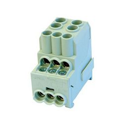 Elosztóblokk 100A 2x25mm2 6x10mm2 szürke csavaros 6csatl./10mm2 2csatl./25mm2 UVB100-L LEIPOLD - 080010-0-4