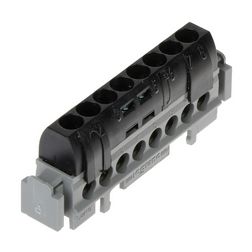 Elosztókapocs fekete 8P csavaros 8csatl./16mm2 kalapsínre Lexic LEGRAND - 004852