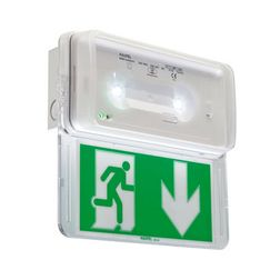 Élvilágítós plexilap piktogrammal XT100E-vészvilágítóhoz szimmetrikus üveg ABB - 7TCA091360R0505