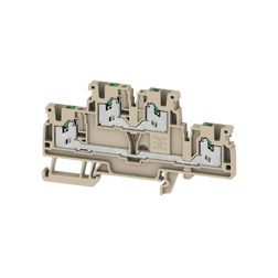 Emeletes sorkapocs TS35 22A 800V bézs 2.5mm2/érvéghüvely rugószorításos S2T 2.5 Weidmüller - 2902380000