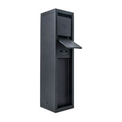 Energiaoszlop kültéri négyzetes egyoldalas 310mm-ma 80mm-sz/fedél alumínium fekete MAINS LUTEC - 9702201012