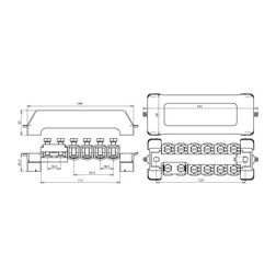 EPH-sín szigetelt réz moduláris 60mm x 60mm x 160mm burkolattal PAS 11AK DEHN - 563200
