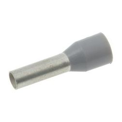 Érvéghüvely DIN-VDE szigetelt normál 4mm2 12mm szürke TRACON - E120