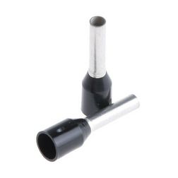 Érvéghüvely DIN-VDE szigetelt normál 6mm2 12mm fekete TRACON - E122