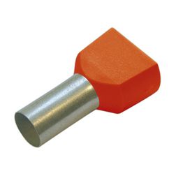 Érvéghüvely (II német színskála) szigetelt iker 2x 0.5mm2 8mm-hüvelyhossz narancs Haupa - 273350