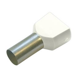 Érvéghüvely (II német színskála) szigetelt iker 2x 0.75mm2 8mm-hüvelyhossz fehér Haupa - 273352