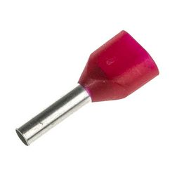 Érvéghüvely szigetelt iker 2x 1.5mm2 20mm piros H1,5/20 ZH R SV Weidmüller - 9004920000