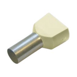 Érvéghüvely szigetelt iker 2x 10mm2 24mm elefántcsont H10,0/24 ZH EB SV Weidmüller - 9004940000