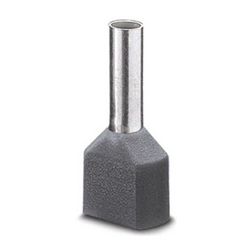 Érvéghüvely szigetelt iker 2x 4mm2 22mm szürke H4/22D ZH GR SV Weidmüller - 9004730000