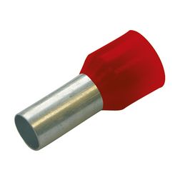 Érvéghüvely (500db) szigetelt normál 1.5mm2 8mm-hüvelyhossz piros Haupa - 270726
