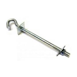 Fali horog átmenő menetes +alátét+anya galván/elektrolit horganyzott acél 250mm-hossz CONUS - 9500