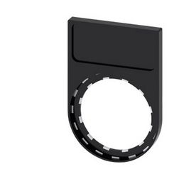 Felirati tábla tartó RSU1-hez d22 üres üres fekete téglalap 29.8mm x 44.8mm x SIRIUS ACT SIEMENS - 3SU1900-0AG10-0AA0