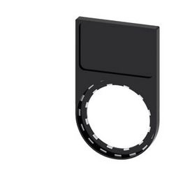 Felirati tábla tartó RSU1-hez d22 üres üres fekete téglalap 29.8mm x 49.8mm x SIRIUS ACT SIEMENS - 3SU1900-0AH10-0AA0