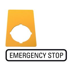 Felirati tábla vészgombhoz EMERGENCY STOP sárga négyszögletes-forma 33mm-sz M22-XZK-GB99 EATON - 216472