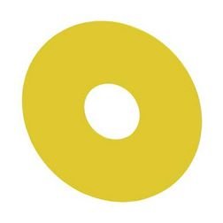 Felirati tábla d22 vészgombhoz üres üres sárga kerek 75mm/ SIRIUS ACT SIEMENS - 3SU1900-0BC31-0AA0