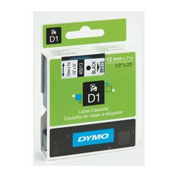 Feliratozó szalag poliészter fehér/ fekete-betű 12mm x 7m UV-álló D1 45013 DYMO - S0720530