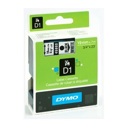 Feliratozó szalag poliészter fehér/ fekete-betű 19mm x 7m UV-álló D1 45803 DYMO - S0720830