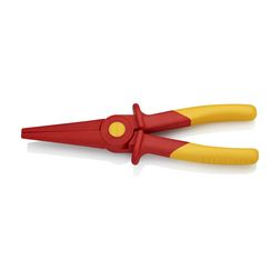 Műanyag csőrös fogó félkerek profillal piros-sárga egyenes Félkerek csőrű műanyag fogó KNIPEX - 986202