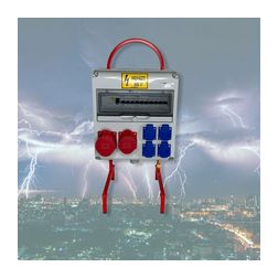 Felvonulási szekrény állványon 4x3P16A/230V 1x5P16A/400V 1x5P32A/400V 63A IP65 IFSZ Buváll-Profi - IFSZ3632/120KNMŰ