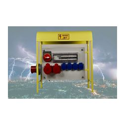 Felvonulási szekrény állványon 4x3P16A/230V 1x5P16A/400V 1x5P32A/400V 63A IP66 IFSZ Buváll-Profi - IFSZ254080K