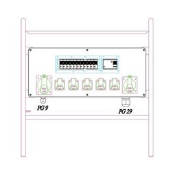 Felvonulási szekrény állványon 5x3P16A/230V 1x5P16A/400V 1x5P32A/400V 63A CSE 200 Csatári Plast - CSP51021020