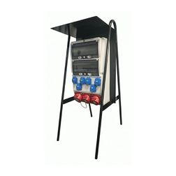 FELVONULÁSI szekrény OMLF110 1x32A+2x16A ipari és 6db HT dugalj, főkapcsolóval, kism+Fi relé