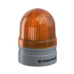 Fényjelző villanó EVS d62x85mm LED 230V AC falonkívüli sárga műanyag IP66 Mini TwinFLASH WERMA - 26032060