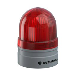 Fényjelző villanó EVS d62x85mm LED 24V AC/DC falonkívüli piros műanyag IP66 Mini TwinFLASH WERMA - 26012075