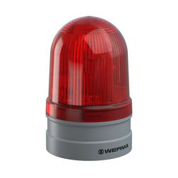 Fényjelző villanó EVS d85x130mm LED 230V AC falonkívüli piros műanyag IP66 Midi TwinFLASH WERMA - 26112060