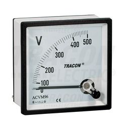 Feszültségmérő analóg táblaműszer 0-120Vméréstartomány AC 1.5-osztály 72mm x 72mm x TRACON - ACVM72-120