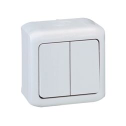 Forix 105 2x1P csillárkapcsoló betét komplett házban szürke falonkívüli csavaros IP44 2- LEGRAND - 782382