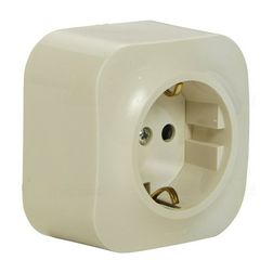 Forix 162 dugalj földelt komplett házban gyerekzárral bézs IP21 falonkívüli csavaros LEGRAND - 782450