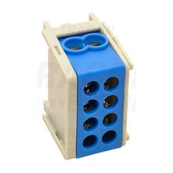 Fővezetéki leágazókapocs 101A/400VAC 2x1-25+2x1,5-25mm2 kék 1P 25mm2 TRACON - FLE-25K
