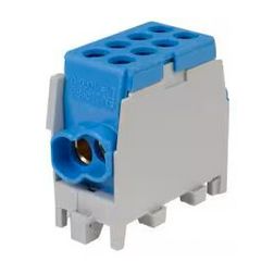 Fővezetéki leágazókapocs 130/100A Cu/Al csavaros kék 2x25+2x25mm2 1P 25mm2 HLAK 25-1/2/25 M2 Pollmann - 2080189