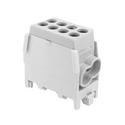 Fővezetéki leágazókapocs 130/100A Cu/Al csavaros szürke 2x25+2x25mm2 1P 25mm2 HLAK 25-1/2/25 M2 Pollmann - 2080188
