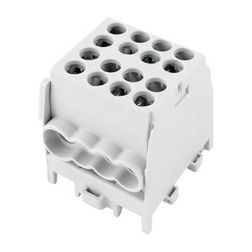 Fővezetéki leágazókapocs 130/100A Cu/Al csavaros szürke2x25+6x16mm2 HLAK 25-1/6 M2 Pollmann - 2080173